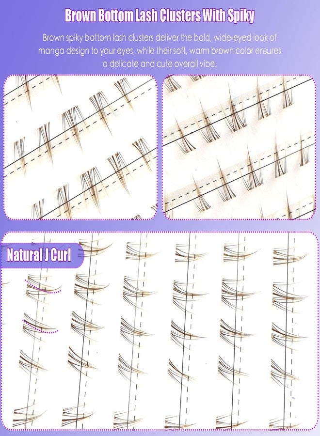 داودر رموش داودر البنية السفلية ذات الرموش المدببة ذاتية اللصق، رموش سفلية خفيفة ملصقة مسبقًا لمظهر طبيعي، رموش سفلية شفافة على شكل حرف J منحنية، مناسبة للرموش تحت العين بطول 4-7 مم (لون عباد الشمس البني). - Image 5